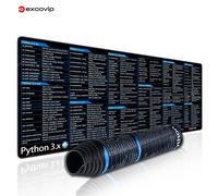 EXCO Python 3.x Programing Mouse Pad Large Shortcuts Cheat Sheet Mousepad for Artificial Intelligence Deep Learning Web Desk Mat 800x300x2mm Python 3.x