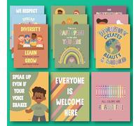 EXCOOL CLUB Diversity Posters For Classroom - Everyone Is Welcome Here Multicultural Decorations, Kindness Quotes Motivational Poster For Elementary Middle School, Inclusion Teacher Must Haves