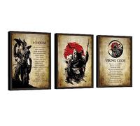 EXCOOL CLUB Viking Decor for Home - 12x16 Viking Wall Art Decor, Norse Viking Gifts for Men, Nordic Vikings Poster, Norse Pagan Decor, Nordic Print, Norse Mythology Picture Bedroom Decorations