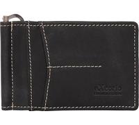 eXcorio Genuine Leather Formal Money Clip 8 Card Slots for Men (4.3" x 3.3"), Black, 11x8.5cm, Casual