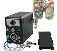 EXCORN Jewelry Pneumatic Engraving Machine, 400-800RPM Dual Head Impact Graver, Adjustable Speed Double Ended Pneumatic Engraving Machine for Jewelry, Crafts and Wrought Iron