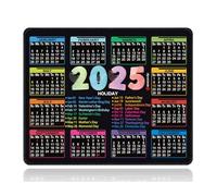 excovip 2025 Calendar Mouse Pad, Computer Mousepad with Stitched Edges Gaming Mousepad for Computer Laptop Non-Slip Rubber Desk Mat,Cute for New Year Office Accessories 10.2 X 8.3 Inch 0337
