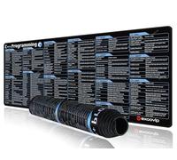 excovip Mouse Mat for C++ Programming, 800 x 300 mm Large Cheat Sheet Mouse Mat for PC Office Spreadsheet Keyboard Shortcut with Non-Slip Stitched Edge