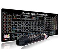 excovip Periodic Table of The Elements Mouse Pad -80x30x0.2 cm Extended Large Mousepad PC Office Smooth Surface Keyboard Mouse Mat Non-Slip Stitched Edge 0308