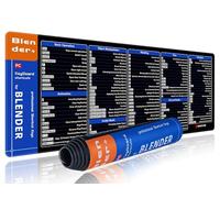 excovip Shortcut Mouse Pad for Blender,31.4x11.7x0.07 inch Extended Large Cheat Sheet Mousepad PC Office Spreadsheet Keyboard Shortcut Mouse Mat with Non-Slip Stitched Edge 0330