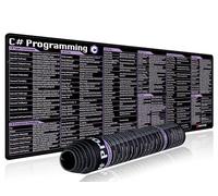 excovip Shortcut Mouse Pad for C#,31.4x11.7x0.07 inch Extended Large Cheat Sheet Mousepad PC Office Spreadsheet Keyboard Shortcut Mouse Mat with Non-Slip Stitched Edge 0434
