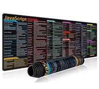 excovip Shortcut Mouse Pad for Javascript,31.4x11.7x0.07 inch Extended Large Cheat Sheet Mousepad PC Office Spreadsheet Keyboard Shortcut Mouse Mat with Non-Slip Stitched Edge 0426