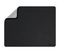 excovip Waterproof Small Mouse Pad Travel Computer Mouse Mat Double Side PU Leather Protective Portable Writing Mat for Office Laptop Home (Black&Grey, 11" x 8.6") 0143