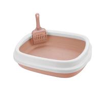 Excrement Training Sand Litter Box Anti-Splash Dog Toilet Cat Tray with Scoop 1 Set Pet Bedpan(Pink)