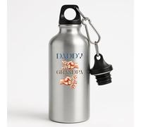 Excudo Trade LTD Daddy Since Grandpa Water Bottle Funny Fathers Day Gift for Dad Grandpa Reusable Sports Gym Travel Birthday Surprise for Father Grandfather Novelty - Silver