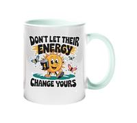 Excudo Trade LTD Dont Let Their Energy Change Yours Color Mug Positive Vibes Coffee Cup Motivational Quote Gift for Friends Women Coworkers Uplifting Inspirational Ceramic Mug Daily Use - Lime