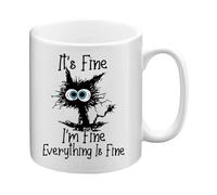 Excudo Trade LTD fine Everything I'm It's Funny Printed cat Gift Cup Meme Hilarious Ceramic Mugs