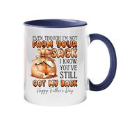 Excudo Trade LTD from Your Sack Got My Back Funny Dad Color Handle Mug Father Humor Coffee Cup Cool Sarcastic Father Quote Funny Family Daddy Birthday Surprise Fathers Day - Dark Blue