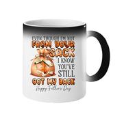 Excudo Trade LTD from Your Sack Got My Back Funny Dad Magic Heat Reveal Mug Father Humor Coffee Cup Cool Sarcastic Father Quote Funny Family Daddy Birthday Surprise Fathers Day - Black