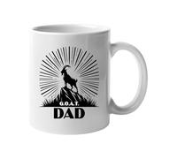 Excudo Trade LTD G.O.A.T. White Ceramic 11oz Mug Greatest of All Time Black Minimalist Coffee Cup Funny Sports Motivation Gift Coffee Mug Men and Women White Mug