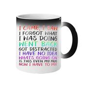 Excudo Trade LTD I Came I Saw I Forgot Magic Mug Heat Changing Coffee Cup Funny Novelty Gift Mum Dad Sister Brother Friend Colleague Birthday Celebration - Black