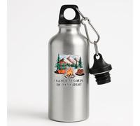 Excudo Trade LTD I Want to Be Where the People Arent Water Bottle Leakproof Outdoor for Hikers Campers & Introverts Mountain Campfire Nature Lover Hydration Flask - Silver