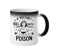 Excudo Trade LTD If You Cant Kill Them with Kindness Funny Sarcastic Magic Mug Just Humorous Retro Maid Coffee Cup Heat Reveal Gag Gift for Friends Coworkers Office Dark Humor Lovers - Black