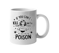 Excudo Trade LTD If You Cant Kill Them with Kindness Just Funny Sarcastic White Mug Humorous Retro Maid Illustration Coffee Tea Cup Gift for Friends Coworkers Office Gag Present White Mug