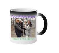 Excudo Trade LTD My Dad Rocks Magic Heat-Changing Mug - Colour-Changing Coffee Cup with Fun Hat Design Gift for Father’s Day or Dad’s Birthday - Black