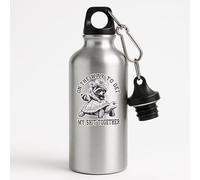 Excudo Trade LTD On The Way to Get My Stuff Together Funny Raccoon Water Bottle Stainless Steel Cowboy Hat Animal Flask Slow Life Sarcastic Reusable Leak-Proof Drink for Gym Work Travel - Silver