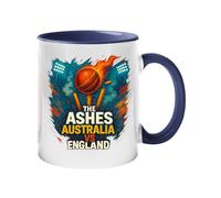 Excudo Trade LTD The Ashes Cricket Australia vs England Sports Rivalry Color Handle Inside Mug Match Ceramic Cup Gift for Fans & Players Daily Use - Dark Blue