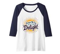 Excuse Me, I'm Actually A Delight - Witty Sunburst Quote Raglan Baseball Tee, Women, Navy/White, XXL