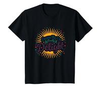 Excuse Me, I'm Actually A Delight - Witty Sunburst Quote T-Shirt, Kids, Black, 3 Years