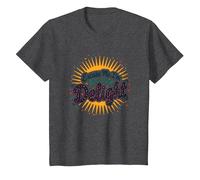 Excuse Me, I'm Actually A Delight - Witty Sunburst Quote T-Shirt, Kids, Dark Heather Grey, 6 Years