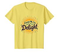 Excuse Me, I'm Actually A Delight - Witty Sunburst Quote T-Shirt, Kids, Lemon, 2 Years
