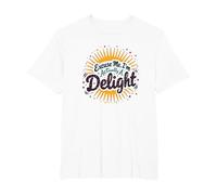 Excuse Me, I'm Actually A Delight - Witty Sunburst Quote T-Shirt, Men's Big and Tall, White, 5X Tall