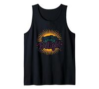 Excuse Me, I'm Actually A Delight - Witty Sunburst Quote Tank Top, Men, Black, S