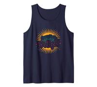 Excuse Me, I'm Actually A Delight - Witty Sunburst Quote Tank Top, Men, Navy, XXL