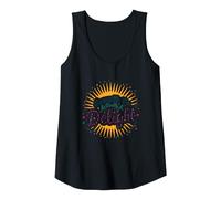 Excuse Me, I'm Actually A Delight - Witty Sunburst Quote Tank Top, Women, Black, L