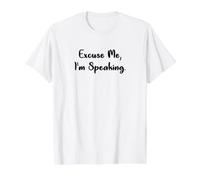 Excuse Me I'm Speaking Value Graphic T-Shirt, Men, White, M