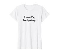 Excuse Me I'm Speaking Value Graphic T-Shirt, Women, White, XL