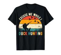 Excuse Me While I Duck Hunting - Retro Vintage Duck Hunter T-Shirt