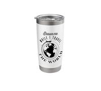 Excuse Me While I Travel the World Funny Traveller Gift Stainless Steel Insulated Tumbler