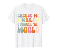 Excuse Me While I Travel The World T-Shirt, Men, White, Small