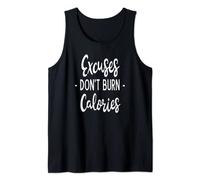 Excuses Don't Burn Calories Yoga Barre Weights Cute Diet Tank Top