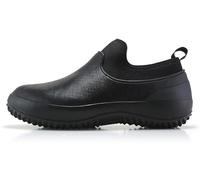 EXECAB Rain Shoes Slip-On Chef Shoes for Men's and Women,EVA Waterproof Anti-Slip Oil Resistant Restaurant Kitchen Work Shoes,Black,35