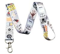 Execucat True Crime Mystery Theme Lanyard Keychain ID Badge Holder