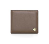 Executive Bifold Wallet | Business Passcase for Men | Premium Leather | Dual ID Windows | RFID Blocking, Brown, 12cm x 9.5cm, Classic