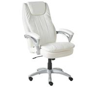 Beliani Executive Chair Chief Faux Leather Off-White