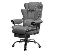 Executive Chair for Writing Study or Manager Work Wide Cushion Adjustable Footrest Comfy Breathable Fabric Padded High Back Desk Chair