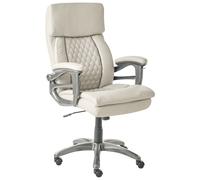 Beliani Executive Chair Swivel GALLANT Faux Leather Beige
