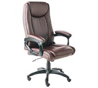 Executive Chair GRACEFUL Faux Leather Dark Brown