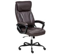 Beliani Executive Chair PROUD Faux Leather Dark Brown, Brown