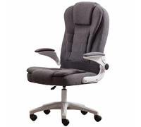 Executive Computer Chair, Fabric-Upholstered Ergonomic Office Chair with Height-Adjustable and Armrest-Adjustable Design, Includes Lumbar Support Pillow(Gray,Basic)