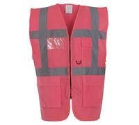 Executive Hi Viz Vis Vest High Visibility Zip Vest Safety Waistcoat Multi Pocket Zip Front ID Badge Holder comes in 9 colours Supplied by Simply Hi Vis Clothing UK